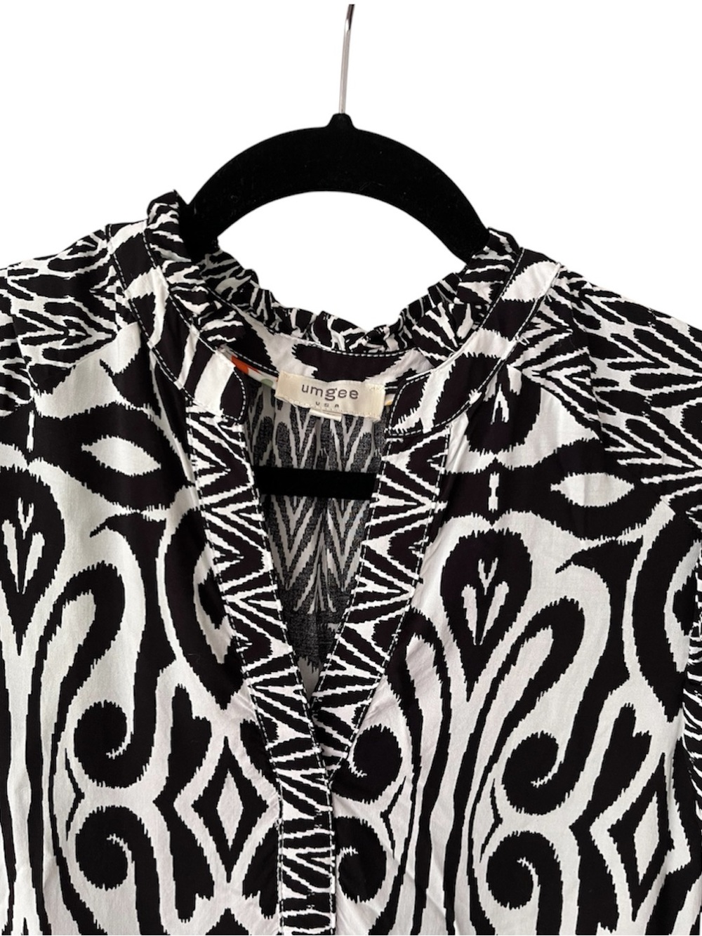 UMGEE Black & White Patterned Women’s Dress, Midi/Maxi length, EUC, Size Medium - Picture 4 of 10